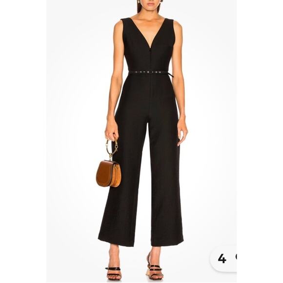 Rachel Comey Jumpsuit Womens Size 4 Plunge V Neck Goth Whimsigoth Grunge Party - Picture 1 of 8